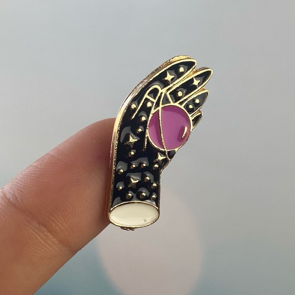 Saturn in your Hands Enamel Pin/ Brooch Lapel